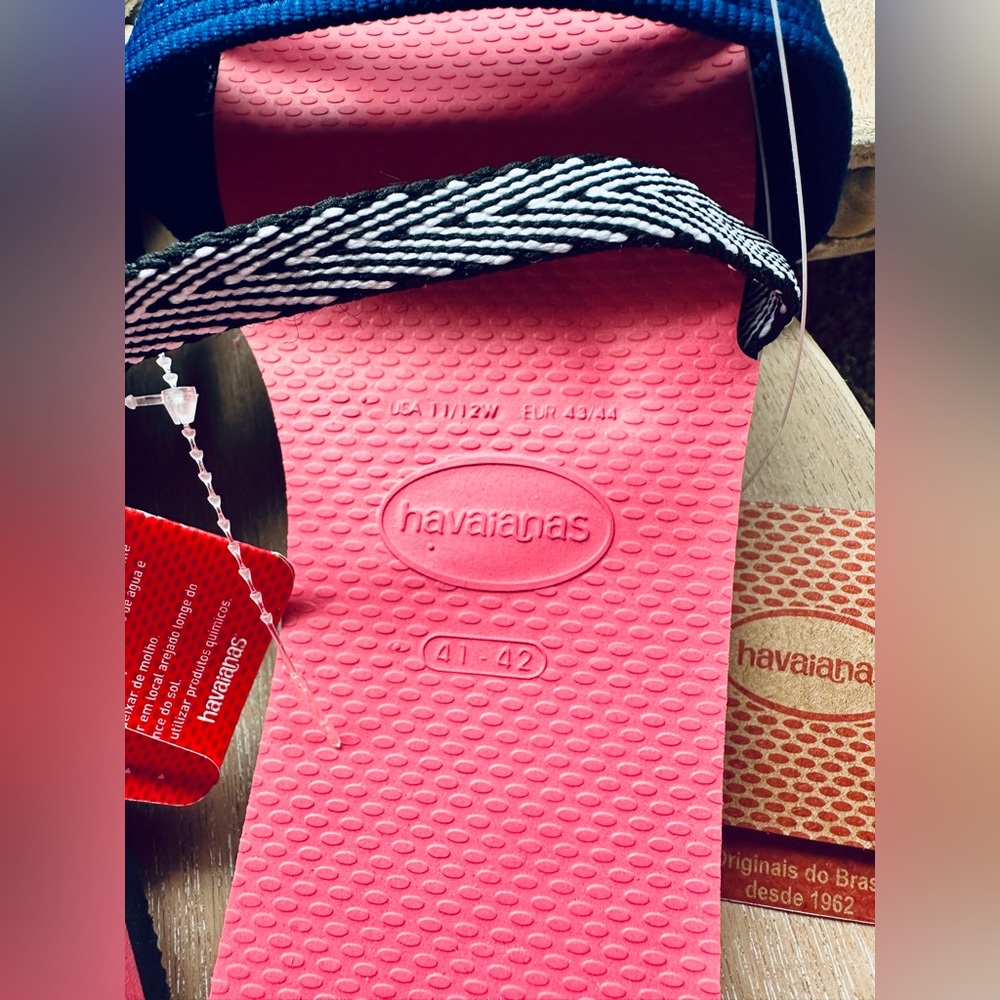 🆕🔖Havaianas You Trancoso Women's Sandals✨Pink Portcelain/Blue✨41/42 US 10/11 - Picture 10 of 15